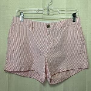 Old Navy Everyday Short Red White Seersucker Shorts Women's sz 2